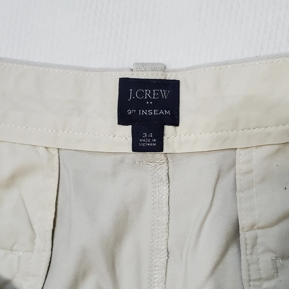 J. Crew Flex Cotton Blend Shorts 34 Waist